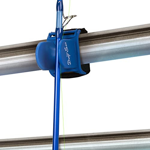 Team Deep Sea Easysafe Relinghalter, Blau, 30mm Öffnung | Flexibler Klett-Rutenhalter, Für Bootsreling, Sicherer Halt & Schutz für Angelruten, Rutschfestes Material