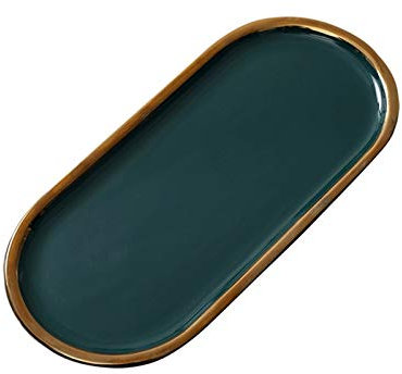 Piatto da cena/piatto da dessert Gioielli di stoccaggio vassoio piatto creativo piatta la prima colazione a casa, decorazione vassoio in ceramica da forno dolci piatto cibo occidentale Servizio da Tav