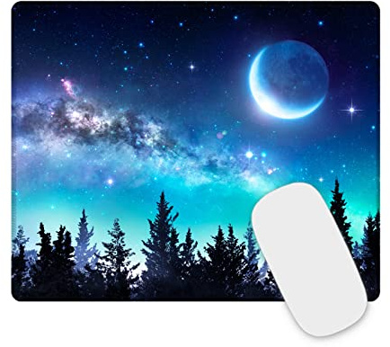 Mauspad Gaming Mousepad with Designs Stitched Edges 26 x 21 x 0.3 cm for PC, Laptop, Home Office (5093)