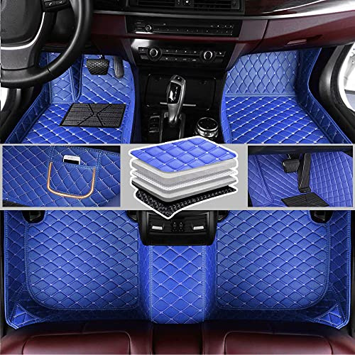Romanbin Auto Fußmatten maßgeschneidert für 99% der Fahrzeugmodelle Blau | Passgenau, Schmutzfang-Kante schützt Teppich, wasserfest & geruchsneutral, Anti-Rutsch-Noppen, Leicht zu reinigen