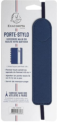 Exacompta - Porte-stylo Denim avec élastique 3,5x15,5cm Bleu