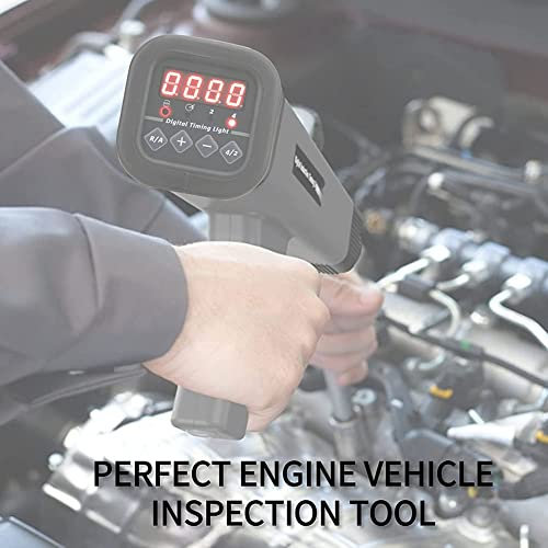 Peukerty 2 x 12 V Digitalanzeige Induktives Timing Licht Auto Benzinmotor Zündzeitpunkt Stroboskop Lampe Detektor Auto Erkennung Werkzeug