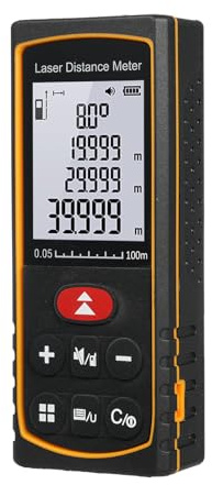 Mulcort Mesure laser 40 m/131 pieds Télémètre laser Poignée portable Outil de mesure numérique Télémètre avec capteur d'angle électronique Commutation d'unité m/pied/po Distance