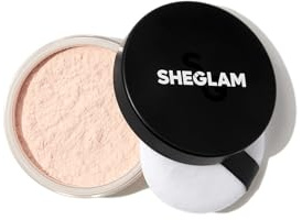 SHEGLAM Baked Glow Setting Powder Oil Control Loose Face Powder Translucent Pore-Less Flawless Smooths Fine Lines Glowy Powder - Light Pink