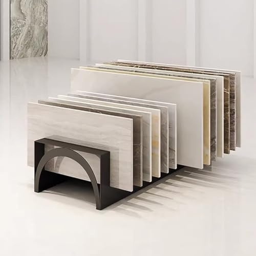 présentoir de carreaux de céramique Salon Professionnel Présentoir pour Carreaux de Céramique, Noir Matériaux de Construction Organisateur D'échantillons , Bureau Support D'assiettes en Bois, Gagner d