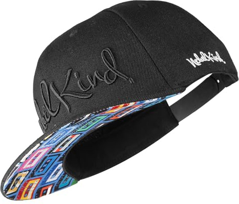 Nebelkind Snapback-Cap-Kinder Rec., Einheitsgröße OneSize, Größenverstellbar, Unisex, hochwertige Basecap trendig, Streetwear Style, Baseball-Kappe mit geradem Schirm