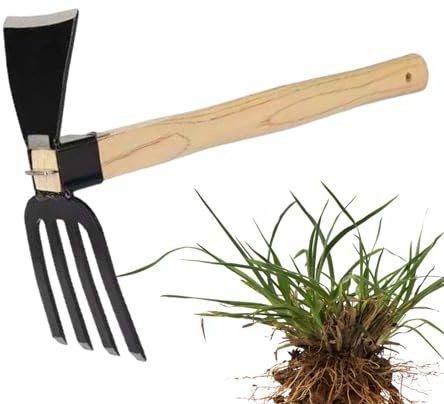 JINGLING Ogräskrok, trädgårdshacka, handfräs, trädgårdsräkneverktyg, trädgårdshack-handverktyg, små gräshackar för ogräs, marklös plantering på gården