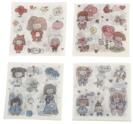 Hohopeti 100stücke Scrapbook Sticker Dekorative Aufkleber Handkonto Zubehör Papier Decals Für Notizbuch Tagebuch Fotoalbum Geschenkbox Schreibwaren Kalender Kunsthandwerk