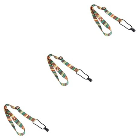 OFFSCH 3pcs Folk-custom Adjustable Guitar Strap Vivid Hawaiian Style Nylon Strap for Acoustic Guitar Accessories