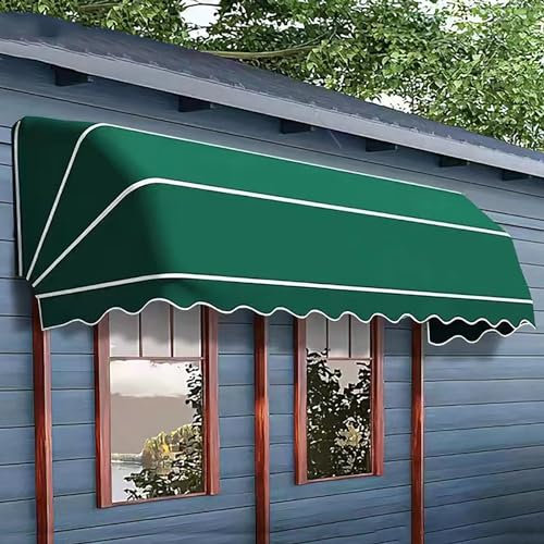 Manuell einziehbare Balkonmarkise aus Aluminiumlegierung, mit Handkurbel, höhenverstellbar, UV-beständig, wasserdicht, ohne Bohren, Klemme, Outdoor, Terrasse, Markise