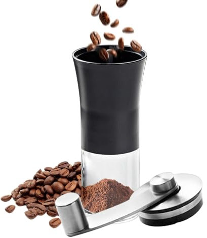 Manual Coffee Grinder, macinino in acciaio inossidabile per la mano del caffè, macinino a base di fagioli e macinino per fagioli, grani, dadi, Compact Hand Grinder for Fresh Ground Coffee and Spices