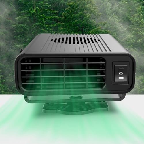 Riscaldatore e dispositivo di raffreddamento per auto per disappannamento e sbrinamento dei vetri dei finestrini 12 V 24 V 120 W sistema di riscaldamento automatico (nero 24 V)