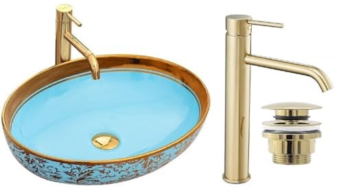GTM Design Vasque à Poser Salle de Bain - Lavabo Salle de Bain - Vasque a Poser - Evier Lave Main - Lavabo Wc - Modèle 2