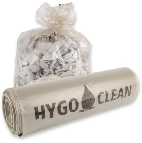 100 Stück, Müllsäcke Premium Hygoclean, FRANZ MENSCH, 120 l, LDPE | 70 my, 110 x 70 cm, auf Rolle, transparent, Müllbeutel, Mülltüten, reißfest, Abfallsack für Gewerbe