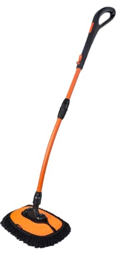 Éponge Autolaveuse pour Nettoyer Voiture | Brosse de Nettoyage et de Soin pour Voiture | Manche Long Anti-Rayures Télescopique pour Poussière sur Automobiles Camions Et Véhicules