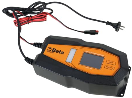 BETA 1498H/16A – Cargador de batería electrónico multifunción de 12-24 V para baterías de plomo y litio, con pantalla LCD y protecciones de seguridad, corriente de carga de 4-16 A