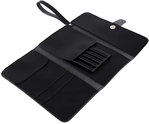 YUMILI Porta Forbici Parrucchiere Professionale - Borsello per Forbici in Pelle PU 25.7x14cm, con Cerniera, Grande Capacità, Portatile per Forbici Parrucchiere Professionali, per Barbiere