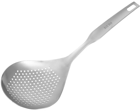 BUGUUYO Schiumarola Inox per Versatile Inossidabile per Scolare Pasta Ravioli e Verdure Resistente e Facile da
