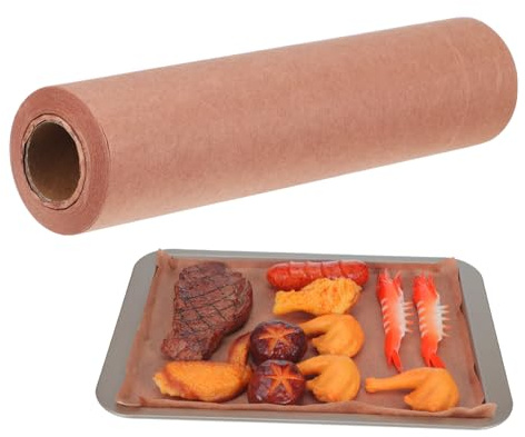 Healifty Butcher Paper Roll 30cm x 30m Pink Kraft Parchment Paper Non-Stick BBQ Air Fryer Liner Cooking Baking Sheets for Smoking Grilling Meat