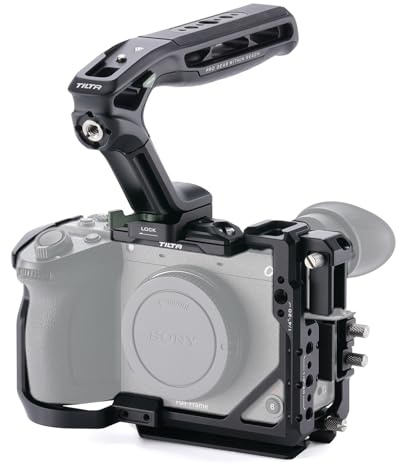 Tilta FX2 Cage, gabbia completa per fotocamera compatibile con il kit base Sony FX2 con impugnatura superiore Xeno, guida NATO, ricevitore cold shoe, filettature 1/4“-20 e 3/8”-16 - Nero TA-T88-B-B
