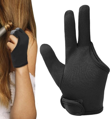 Professional Heat Resistant Curling Iron Gloves | 3 Finger Elastic Mittens for Hair Styling Tools, Anti-Scald Protective Gloves for Curling Irons, Flat Irons, es, and Steam Hair Straighte