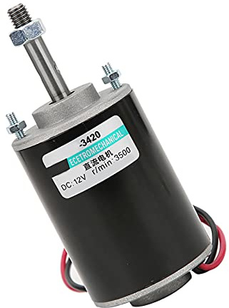 Dioche Moteur à Courant Continu à Aimant Permanent de Moto 12 Cc, Mini Moteur électrique brossé de 30 W avec fonctionnalité CW/CCW pour Machines à Barbe à Papa et Générateurs de Bricolage (12V3500
