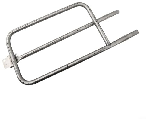UrbanHui Juego de tubos de quemador de acero inoxidable para parrilla de gas Weber Q300 Q320 Q3000 Q3200, piezas de repuesto rectas y en forma de P, acero inoxidable 304, plata, paquete de 2