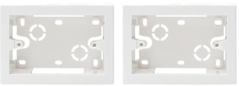 2 Pezzi Scatola Esterna 503, Cassetta da Parete Portafrutti 3 Moduli, 125 x 90 x 47 mm, IP40, Colore Bianco, Compatibile con Serie Civili