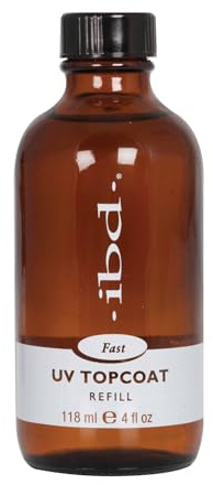 IBD UV Topcoat Refill, 118 ml – MADE IN USA – Premium UV-härtender Glanzlack – Top Coat UV-Überlack – Hochglanz-Finish