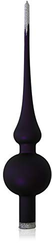 Lauschaer Glas Christbaumschmuck Spitze lila matt d 6cm Christbaumschmuck Weihnachtsbaumschmuck mundgeblasen