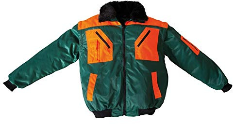 Forstjacke Pilotenjacke auch als Weste Arbeitsjacke gr?n Gef?ttert Gr. XXL