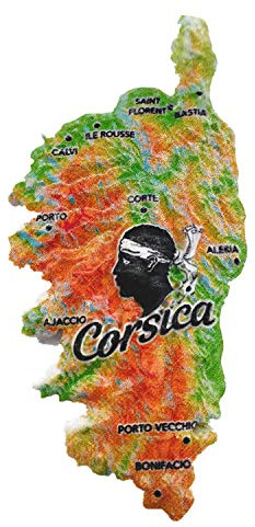 Korsika Frankreich 3D Kühlschrankmagnet, Home & Kitchen Dekoration Magnetaufkleber Korsika Frankreich Kühlschrankmagnet Reise Souvenir Geschenk