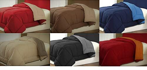 SpazioTessile Piumino Invernale Interno Copripiumino Microfibra Bicolore singolo piazza1/2 matrimoniale (Bianco, Singolo 155x200)