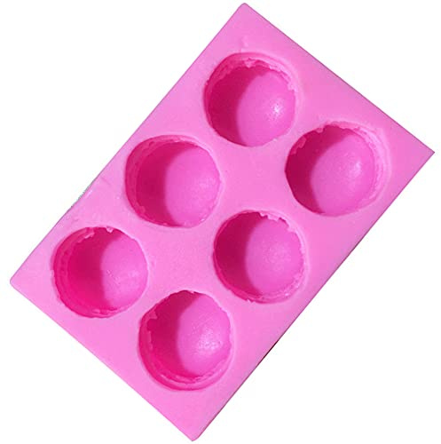 Aisoway 6 Holes Macaron Silicone Mold Fondant Cake Chocolate Baking Mould Supplies(random Color)