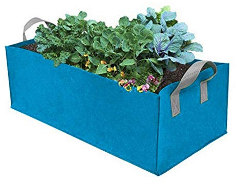 Mintice réutilisable Grand Sac à Plantes Sac de Culture pour légume Plantation Croissance latérale Pots récipient Jardin pour Pomme de Terre, Tomate, Carotte Bleu (60 * 30 * 20cm)