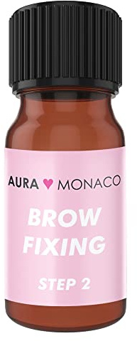 AURA Monaco | Brow Fixing Lotion Step 2 – Professionelle Augenbrauen Laminierung für langanhaltende Form – Brow Lamination Vegan, tierversuchsfrei, schnell wirksam – 5 ml für bis zu 25 Behandlungen