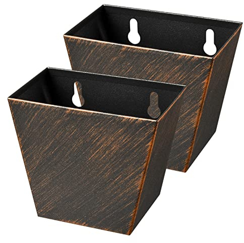 HAIICEN Antique Copper Beer Bottle Cap Catcher Wall Mounted Soda Cap Bucket Stainless Steel (Pack of 2)