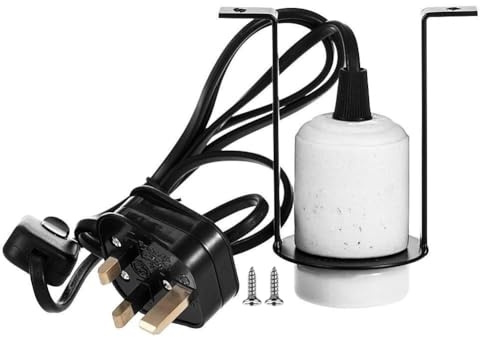 Arigoul Reptile Ceramic Heat Lamp Holder E27 Bulb Pet Heater Bracket for Snake, Turtle, Lizard and Other Reptile