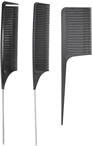 Set di 3 Pettini per Evidenziare, Pettine per Colorare i Capelli a Coda a Punta per Tutti i Tipi di Capelli, Pettine per Dividere i Capelli per Tagliare o Tingere i Capelli, Spazzola Riutilizzabile Pe