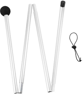 harayaa Baldachinstangen, Zeltstangen, Markisenstützstange, Faltbare Abschnitte, Planenstange, Zeltstangen, 1,6 m Flache Spitze