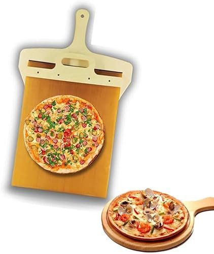 Qklovni Sliding Pizza Peel, The Pizza Peel That Transfers Pizza Perfectly, Non-Stick Sliding Pizza Peel with Handle, Pizza Spatula Paddle for Ovens, Pizza Spatula Paddle