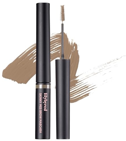 lilybyred Skinny Mes Brow Mascara | Korean 1.5mm Ultra-Slim Brush Eyebrow Mascara, Precision Application, Natural-Looking Finish, Smudge-Proof, Clump-Free, Long-Lasting, 0.12 oz. (05 Taupe Brown)