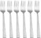 Herogo Fork Set of 6, Stainless Steel Dinner Fork Set, Table Fork with Hammered Square Handle, Ideal for Home, Hotel, Restaurant, Durable & Dishwasher Safe, Metal Silver (20 cm)