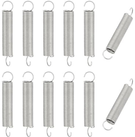 UNICRAFTALE 12Pz di Estensione Della Molla di Tensione Estesa Filo di Estensione Della Molla In Metallo Ganci A Molla In Acciaio Inossidabile Piccola Estensione Della Molla di Tensione A Doppio Gancio