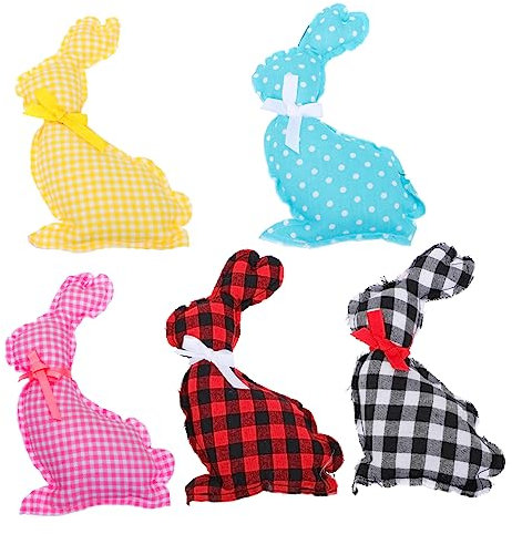 Cabilock Adornos De Conejo De Pascua 5 Muñecos De Tela Decorar Tu Hogar