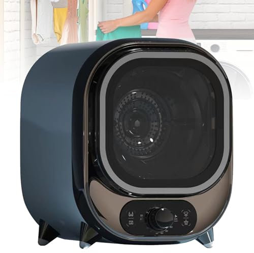 Petit sèche-linge à condensation portable, sèche-linge à ventilation de 5 kg, parfait pour une utilisation sur un plan de travail ou au mur, compact, essoreuse, capacité de charge de 0,8 kg, bleu2