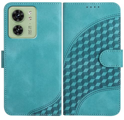 JayModCase Funda para Motorola Moto Edge 40 Neo, Flip Leather con Tarjetas y Cartera Soporte Plegable Cáscara de TPU Cierre magnético para Moto Edge 40 Neo- Azul Claro