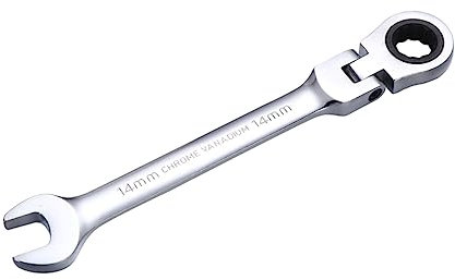 OSALADI 180degree Ratchet Spanner Dual Head Wrench Flex Wrench Tool Vanadium Steel Home Factory Use