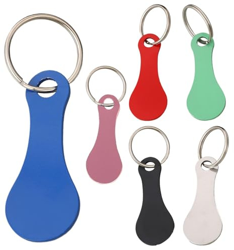 Qkbuza Trolley Coin Keychain - Bag Keychain Accessories | Cart Quarter Keychain, Portable Metal Bag Pendant for Shopping Cart Grocery, Decorative Purse Charm
