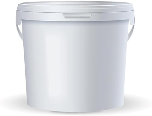 POSH Eimer 10L - Behälter mit Deckel, Lebensmittelecht, Weiß, 1 Stück | Für einen Trockenvorrat, stapelbar, geruchsneutral, lichtundurchlässig, für Mehl, Reis, Futter, Streugut und Garten